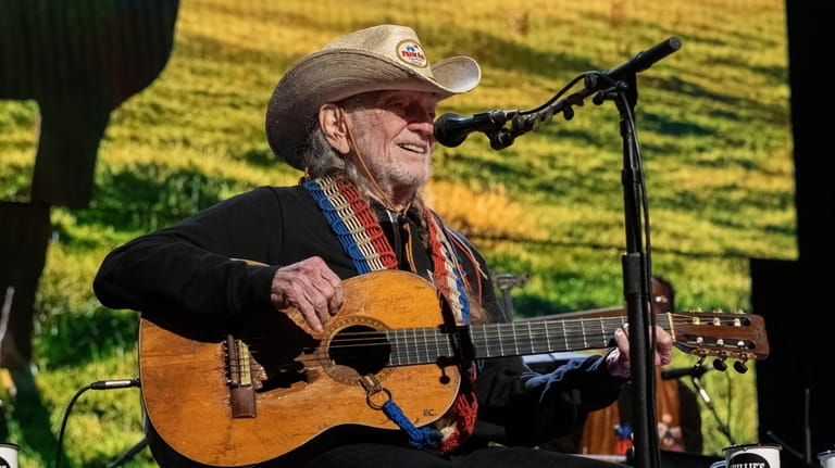 Willie Nelson performs during the Farm Aid 2021 music festival...